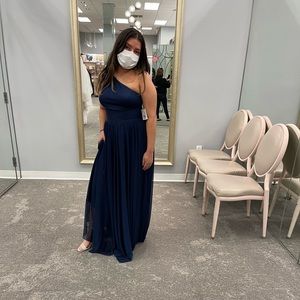 David bridal navy blue dress